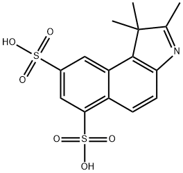 1,1,2-Trimethyl-1H-benzo[e]indole-6,8-disulfonic acid 구조식 이미지