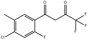 1-(4-chloro-2-fluoro-5-methylphenyl)-4,4,4-trifluorobutane-1,3-dione 구조식 이미지