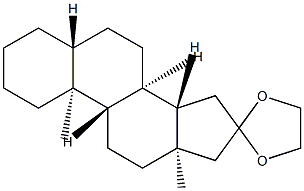 5α-안드로스탄-16-온에틸렌아세탈 구조식 이미지