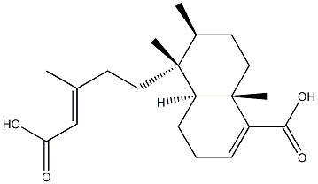 (4aS)-5α-[(E)-4-Carboxy-3-methyl-3-butenyl]-3,4,4a,5,6,7,8,8a-octahydro-5,6β,8aβ-trimethyl-1-naphthoic acid 구조식 이미지