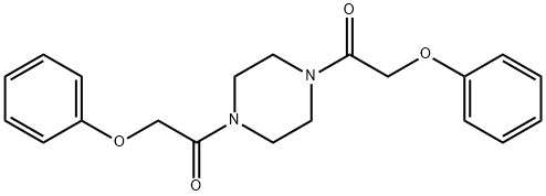2-phenoxy-1-[4-(2-phenoxyacetyl)-1-piperazinyl]-1-ethanone 구조식 이미지