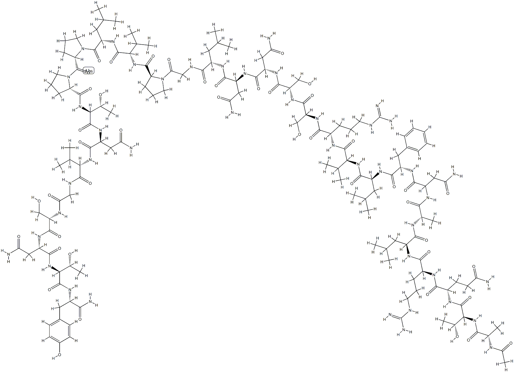 Acetyl-Amylin (8-37) (mouse, rat) Structure