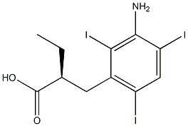 (+)-Iopanoic acid Structure