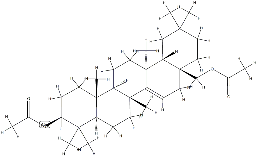 D-Friedoolean-14-ene-3β,28-diol diacetate Structure