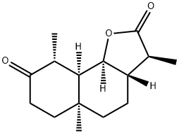 (3S)-3aβ,5,5a,6,7,9,9aα,9bα-Octahydro-3β,5aα,9α-trimethylnaphtho[1,2-b]furan-2,8(3H,4H)-dione 구조식 이미지