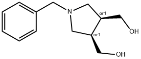 3,4-Pyrrolidinedimethanol, 1-(phenylmethyl)-, (3R,4S)-rel- 구조식 이미지