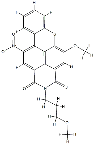 5-methoxy-2-(3-methoxypropyl)-11-nitro-1H-thioxantheno[2,1,9-def]isoquinoline-1,3(2H)-dione Structure