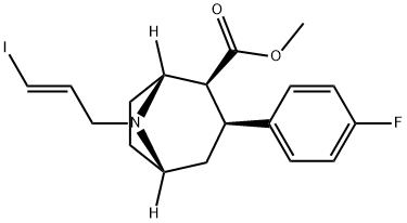 (E)-N-(1-Iodoprop-1-en-3-yl)-3-beta-(4-fluorophenyl)-nortropane-2-beta-carboxylic acid methyl ester, Structure