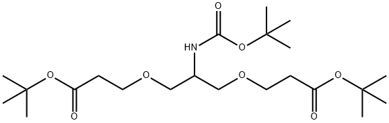 2-(t-Butoxycarbonylamido)-1,3-bis (t-butoxycarbonylethoxy)propane 구조식 이미지