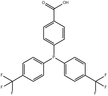 Bis(4-trifluoromethylphenyl)(4-carboxyphenyl)phosphine Structure