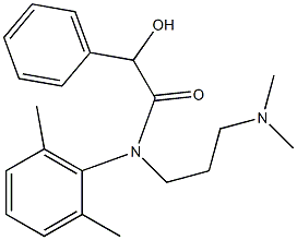 N-[3-(디메틸아미노)프로필]-N-(2,6-디메틸페닐)-α-히드록시벤젠아세트아미드 구조식 이미지