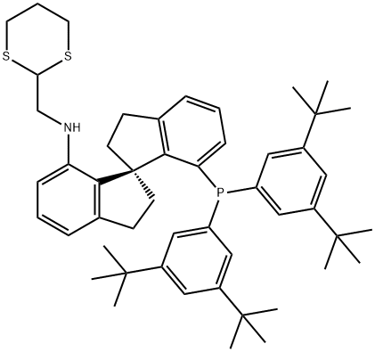 (R)-N-((3-Methylpyridin-2-yl)methyl)-7′-di(3,5-di-tert-butylphenyl)phosphino-1,1′-spirobiindanyl-7-amine Structure