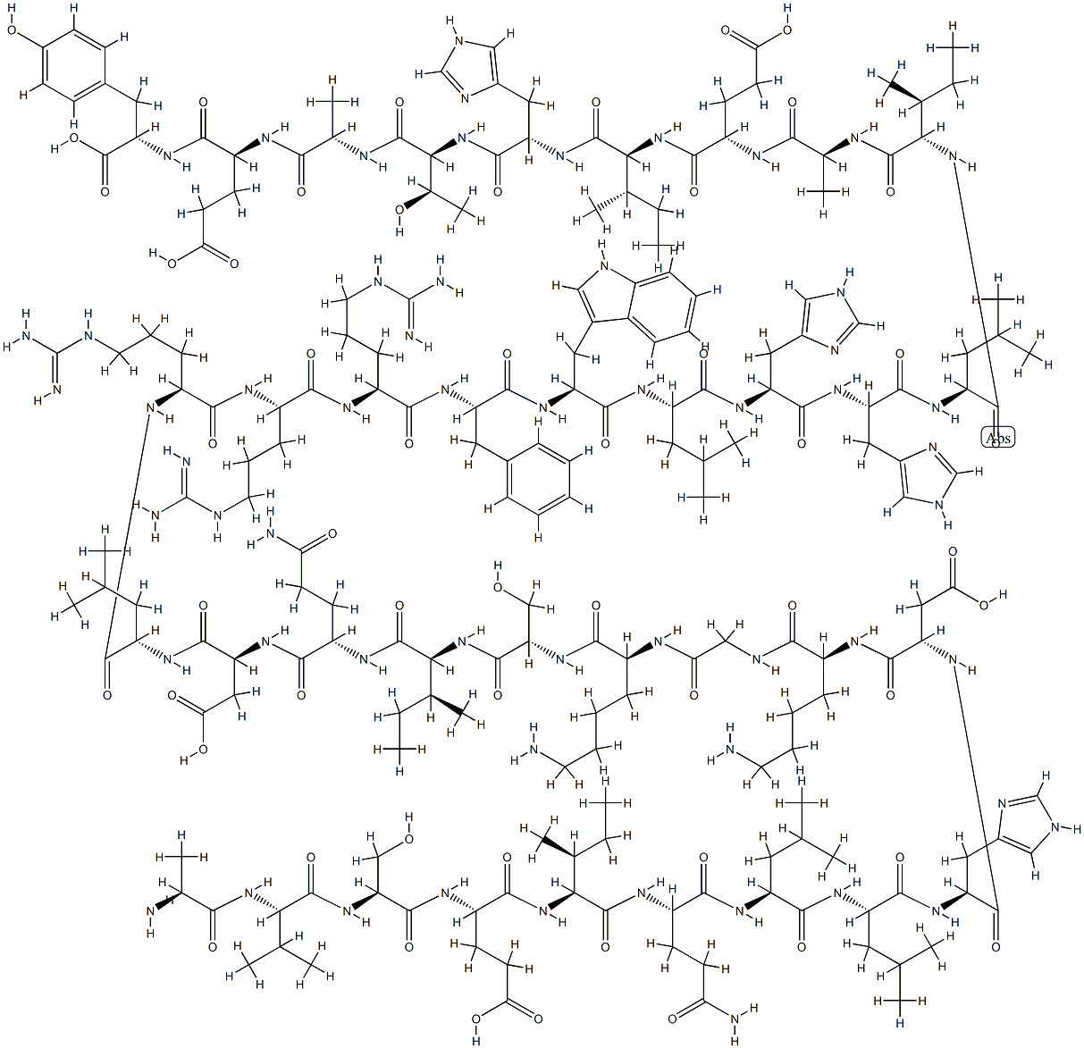 (Ile5,Trp23,Tyr36)-pTH-Related Protein (1-36) (human, mouse, rat) Structure