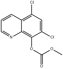 Methyl-8-(5,7-dichloroquinolyl)carbonic acid ester Structure