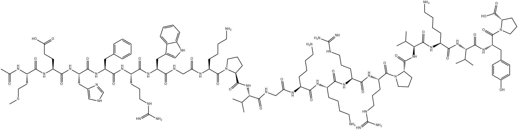 Acetyl-ACTH (4-24) (human, bovine, rat) Structure