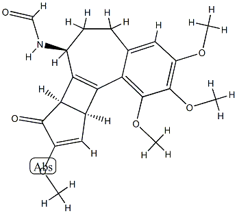 N-[(7S)-5,6,7,7bβ,8,10aβ-Hexahydro-1,2,3,9-tetramethoxy-8-oxobenzo[a]cyclopenta[3,4]cyclobuta[1,2-c]cyclohepten-7-yl]formamide 구조식 이미지