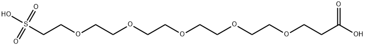 Carboxy-PEG5-sulfonic acid Structure