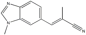 2-Propenenitrile,2-methyl-3-(1-methyl-1H-benzimidazol-6-yl)-(9CI) Structure