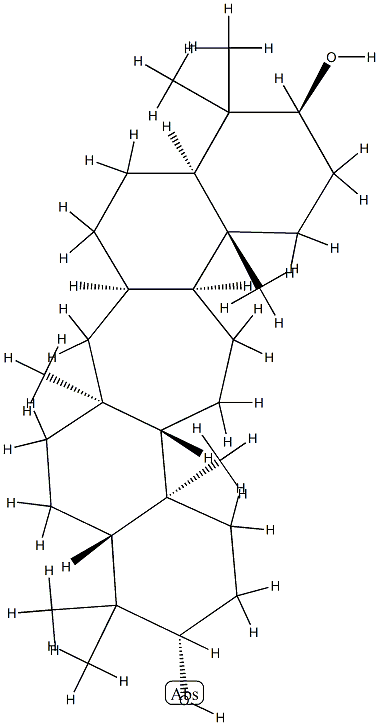 (14β)-C(14a)-Homo-27-norgammacerane-3β,21α-diol 구조식 이미지