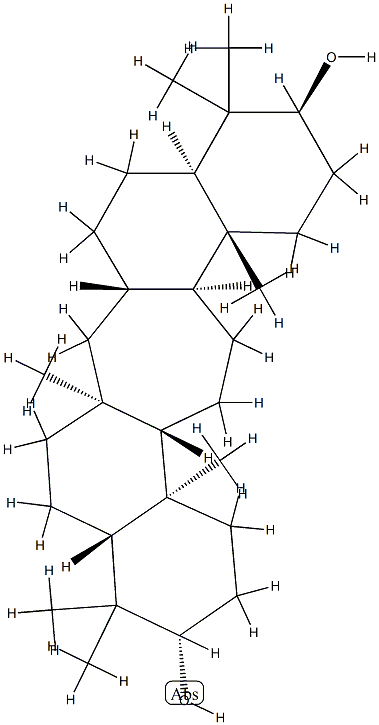 C(14a)-Homo-27-norgammacerane-3β,21α-diol Structure