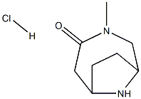 rac-(1S,6R)-3-methyl-3,9-diazabicyclo[4.2.1]nonan-4-one hydrochloride Structure