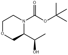 (R)-4-Boc-3-((R)-1-hydroxyethyl)morpholine 구조식 이미지