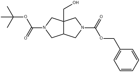 Racemic-2-Benzyl 5-Tert-Butyl 3A-(Hydroxymethyl)Tetrahydropyrrolo[3,4-C]Pyrrole-2,5(1H,3H)-Dicarboxylate Structure