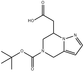 2-(5-(Tert-Butoxycarbonyl)-4,5,6,7-Tetrahydropyrazolo[1,5-A]Pyrazin-7-Yl)Acetic Acid(WX141778) Structure