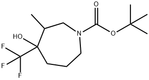 Tert-Butyl 4-Hydroxy-3-Methyl-4-(Trifluoromethyl)Azepane-1-Carboxylate(WX641145) Structure