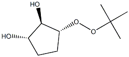 1,2-Cyclopentanediol,3-[(1,1-dimethylethyl)dioxy]-,(1-alpha-,2-bta-,3-alpha-)-(9CI) 구조식 이미지