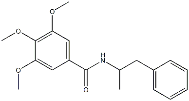 3,4,5-Trimethoxy-N-(α-methylphenethyl)benzamide Structure