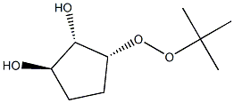 1,2-Cyclopentanediol,3-[(1,1-dimethylethyl)dioxy]-,(1-alpha-,2-bta-,3-bta-)-(9CI) 구조식 이미지