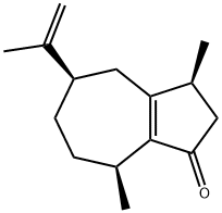 3,4,5,6,7,8-Hexahydro-3α,8α-dimethyl-5α-(1-methylethenyl)azulene-1(2H)-one 구조식 이미지