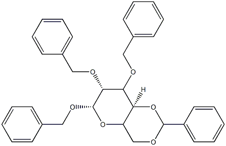 Benzyl 2,3-Di-O-benzyl-4,6-O-benzylidene-β-D-glucopyranoside Structure