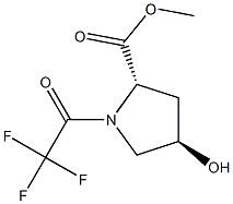 (4R)-4β-하이드록시-1-(트리플루오로아세틸)-L-프롤린메틸에스테르 구조식 이미지