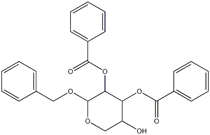 Benzyl β-L-arabinopyranoside 2,3-dibenzoate Structure