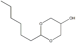 cis2-hexyl-1,3-dioxan-5-ol  Structure