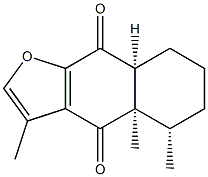 (4aR)-4a,5,6,7,8,8aβ-Hexahydro-3,4aβ,5β-trimethylnaphtho[2,3-b]furan-4,9-dione 구조식 이미지