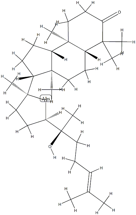 (14α,15S,17aR)-15,17a-Epoxy-20-hydroxy-15-methyl-D-homo-C,30-dinor-13,17a-seco-5α-dammar-24-en-3-one Structure