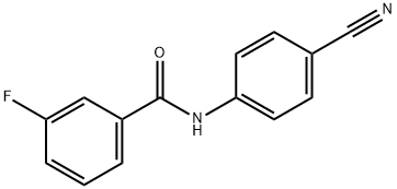 N-(4-cyanophenyl)-3-fluorobenzamide 구조식 이미지