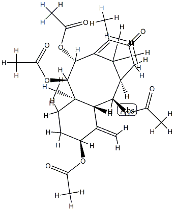 (1R)-2α,5α,9α,10β-Tetraacetoxytaxa-4(20),11-diene-13-one 구조식 이미지