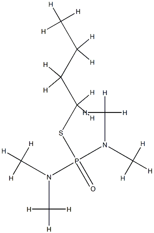 N,N,N',N'-Tetramethyldiamidothiophosphoric acid=S-butyl ester Structure