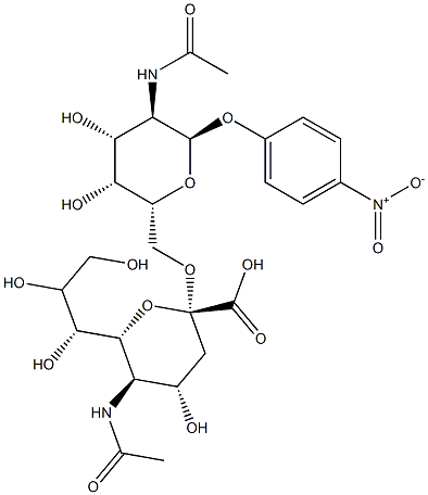 Neu5Ac alpha(2-6)GalNAc-alpha-pNP 구조식 이미지