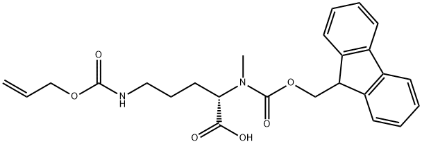 (9H-Fluoren-9-yl)MethOxy]Carbonyl N-Me-Orn(Alloc)-OH 구조식 이미지