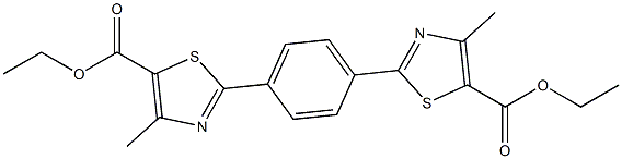 1,4-Bis(5-ethoxycarbonyl-4-Methyl-2-thiazolyl)benzene, 97% 구조식 이미지