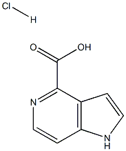 1H-Pyrrolo[3,2-c]pyridine-4-carboxylic acid, hydrochloride (1:1) 구조식 이미지