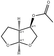 (3R,3αS,6αR)-Hydroxyhexa-hydrofuro[2,3-β]furan-3-yl acetate Structure