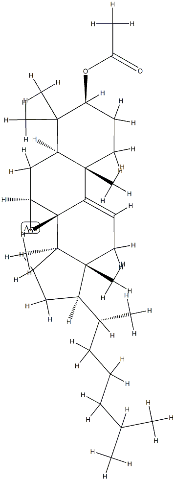 7β,8-Epoxy-5α-lanost-9(11)-en-3β-ol acetate 구조식 이미지
