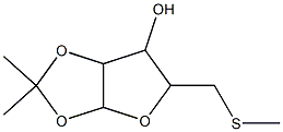 a-D-Xylofuranose,5-S-methyl-1,2-O-(1-methylethylidene)-5-thio- 구조식 이미지