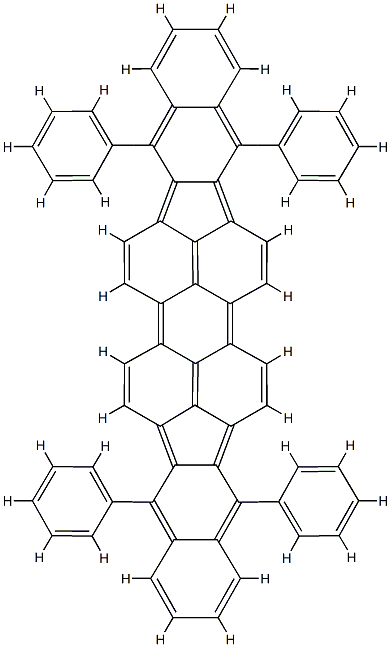 Dibenzo{[f,f']-4,4',7,7'-tetraphenyl}diindeno[1,2,3-cd:1',2',3'-lm]perylene 구조식 이미지